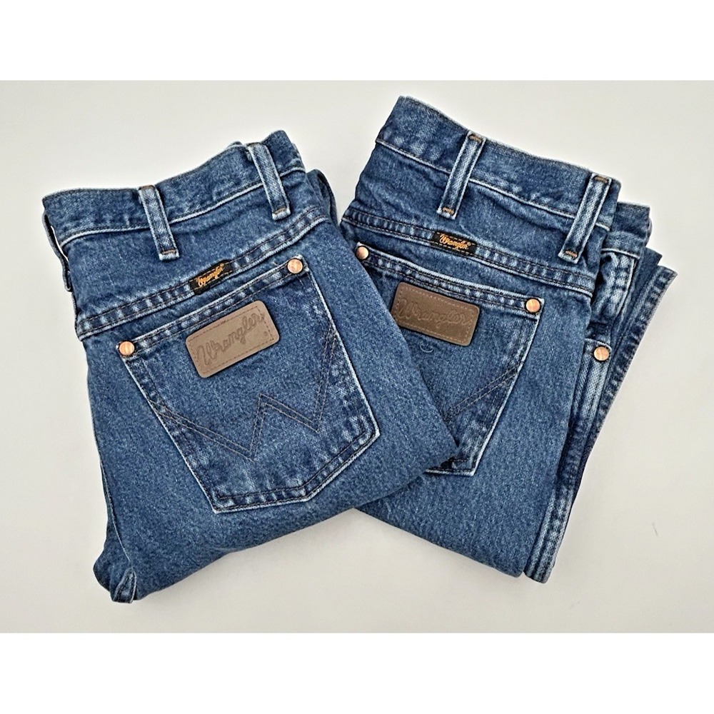Wrangler Cowboy Cut 936GBK Blue Denim Jeans Mens 31x30 Regular Fit Straight Leg